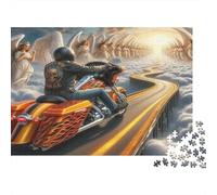 Anges Gardiens Route Moto Puzzle en Papier 1000 pièces pour Adultes Stimulation mentale Papier épais écologique Puzzle Biker idéale pour déco Murale 38x26cm/1000pcs