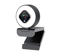 Angetube Webcam avec Fonction Zoom - Webcam 1080P avec Double Microphone et Zoom numérique à 5 Niveaux Utilisée pour Le Chat vidéo et la vidéoconférence, Compatible avec Windows Mac et Android