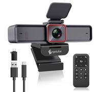 Angetube Webcam en Streaming 4K ave Suivi IA, HDR Modes Spécialisés USB 3.0 | Dual Mic ANC IA, Web Cam Idéale pour Ordinateur Portable, USB Caméra Vidéo pour Réunion, Conférence, Streaming en Direct