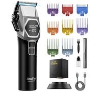 AngFan Tondeuse à cheveux professionnelle couleur pour homme, ensemble de tondeuse de barbier professionnelle sans fil pour homme, kit de coupe de cheveux avec base de charge, kit de coupe de cheveux,