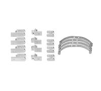 ANGGREK 1/16 Aluminium en Alliage de Feuilles de la Feuilles Suspension Suspension Bar Kit d'absorbeur d'amortisseur pour WPL B4 24 RC avec 12 Pc Springs à 26 Vis 12 écrous 8 Poteaux (Silver)
