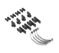 ANGGREK 1/16 Aluminium en Alliage de Feuilles de la Feuilles Suspension Suspension Bar Kit d'absorbeur d'amortisseur pour WPL B4 24 RC avec 12 Pc Springs à 26 Vis 12 écrous 8 Poteaux (Black)