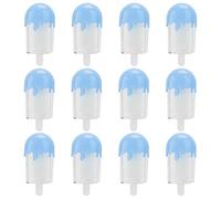 ANGGREK 12Pcs Boîte à Bonbons en Forme de Glace en Plastique, Boîte de Rangement pour Bonbons, Transparente, pour Mariage, Fête, Baby Shower, Anniversaire (BLUE)