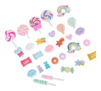ANGGREK 29 Pièces de Jouets en Plastique pour Bonbons, Faux Bonbons, Miniatures de Sucreries pour Décoration DIY avec Assortiment coloré pour étui de Téléphone, Boutique, Tableau