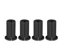 ANGGREK 4PCS Passe-Câble pour Câble Ethernet, Kit de Passage de Câble en Caoutchouc de 1 Pouce avec Design à Clipser pour Protection des Fils dans Les Murs et Meubles (Black)