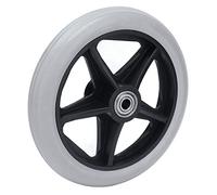 ANGGREK 6in Roue Pleine de Remplacement PU pour Fauteuil Roulant Moyeu à 5 Trou 40mm D'Épaisseur Roulement 608ZZ pour Fauteuils Roulants Déambulateurs Rollators avec Design Antidérapant