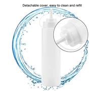 ANGGREK 720 Ml 10pcs Set en Plastique Dispensateur Sauce Dispection Bouteille Conteneur de Liquide avec Buse Spéciale pour la Cuisine à l'huile de Cuisson Crème de Vinaigre (WHITE)