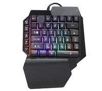 ANGGREK ANGEL Clavier à une Main éclairage Accrocheur Clavier de Jeu 39 Touches Utile pour les Joueurs