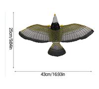 ANGGREK Bird Luminal Hanging Eagle Flying Falcon Scarecrow avec des Effets Sonores pour Garden Farm Outdoor Bird Détraire (Courant Alternatif)