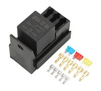 ANGGREK Boîte à Fusibles à Lame 3 Voies, Matériau ABS Résistant à la Chaleur, Installation Facile, Kit Complet pour Véhicules Automobiles, Marins et Lourds