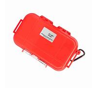 ANGGREK Boîte de Rangement, Boîte Hermétique Antichoc en Acier Inoxydable ABS avec Coussinet Amovible pour équipement d'extérieur et Essentiels (Rouge)