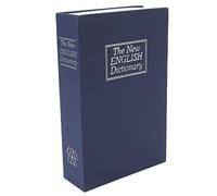 ANGGREK Boîte en Forme de Livre, Banque de Piggy Dictionary Dictionary avec Verrouillage pour les Cartes d'identité de Bijoux en Espèces de Stockage au Bureau à Domicile (BLUE)
