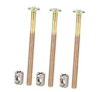 ANGGREK Boulons de Meubles, Plate-forme de Connecteur en Acier en Carbone qualité avec écrous Baril, Boulons Capuchon Tête Hexagonale M6 pour Berceau Chaise Lit, 40-150 Mm, 10pcs, pour Rejoindre le