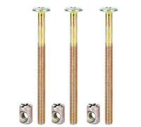 ANGGREK Boulons de Meubles, Plate-forme de Connecteur en Acier en Carbone qualité avec écrous Baril, Boulons Capuchon Tête Hexagonale M6 pour Berceau Chaise Lit, 40-150 Mm, 10pcs, pour Rejoindre le