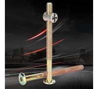 ANGGREK Boulons de Meubles, Plate-forme de Connecteur en Acier en Carbone qualité avec écrous Baril, Boulons Capuchon Tête Hexagonale M6 pour Berceau Chaise Lit, 40-150 Mm, 10pcs, pour Rejoindre le