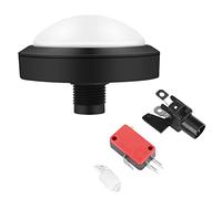 ANGGREK Bouton Poussoir D' 100mm, avec Micro-interrupteur LED DC12V, pour Jeux de Borne D' (100#- + interrupteur à trois pattes)