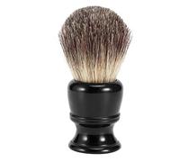 ANGGREK Brosse à Rasage Hair Rasage Brosse pour Hommes de Toilettage avec Poignée en Résine Noire Points de Haute densité pour Riches en Mousse Douce Exfoliant Facile à Nettoyer