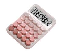 ANGGREK Calculatrice de Bureau, en Plastique, 12 Chiffres, Grandes Touches avec Affichage Clair, 16 × 11,5 × 3 Cm, pour étudiants, Comptables, Usage au Bureau (Pink)