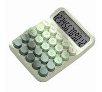 ANGGREK Calculatrice de Bureau, en Plastique, 12 Chiffres, Grandes Touches avec Affichage Clair, 16 × 11,5 × 3 Cm, pour étudiants, Comptables, Usage au Bureau (Green)