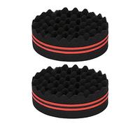 ANGGREK Cheveux Tordu Éponge 2PCS Double Face Éponge à Boucles 22 Trous Éponge à Cheveux Ondulés Brosse avec Peau Douce Amicale Réutilisable pour Maison Voyage Salon Outils de Coiffure