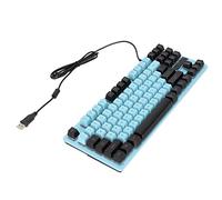 ANGGREK Clavier Mécanique, ABS Léger, Clavier de Jeu Mécanique à 87 Touches avec Rétroéclairage coloré pour Les Utilisateurs d'ordinateurs Portables de Bureau (Bleu Noir)