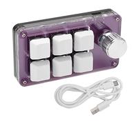 ANGGREK Clavier Programmable, avec Butons, Clavier de Jeu Macro-mécanique à 6 Touches, Facile à Utiliser, pour des Applications pour