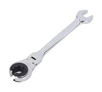 ANGGREK Clé à Cliquet Ouverte de 14 Mm, Acier CRV, Cliquet Flexible et extrémité Ouverte pour le Frein et les Conduites de Carburant