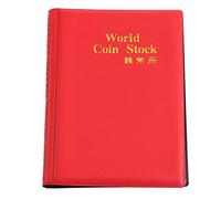 ANGGREK Coin Collection Book 120 POCHETS CONORS Coin COLACTING for World CINES avec des D¨¦tenteurs S¨¦curis¨¦s Portables L¨¦gers L¨¦gers et Couverture Rouge (Rouge)