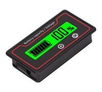 ANGGREK Compteur de Batterie, écran LCD avec Affichage personnalisé et Polyvalent, pour Batteries de Véhicules électriques, équipement D'urgence Extérieur, équipement Médical 9-120 V (lumière verte)