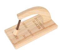 ANGGREK Décideur en Bois Chêne Sélecteur de Décision Magnétique 13 X 20 X 10 Cm Oscillant Non Peut-être Toujours Jamais Outil de Choix de Bureau pour Bureau Maison Adultes Indécis