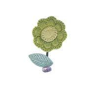 ANGGREK Décoration de Voiture en Forme de Fleur Secouant la Tête, Décoration de Tableau de Bord au Crochet Fait à la Main avec Ressort pour Femmes, Adolescentes, Filles, 8 Couleurs (6)