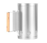 ANGGREK Démarreur de Cheminée pour Barbecue à Charbon de Bois en Acier Inoxydable Haute Température avec Poignée en Bois Allumage Rapide Blanc