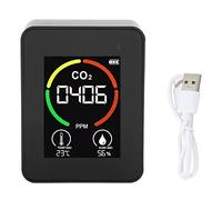 ANGGREK Détecteur CO2 Monitor de qualité de L'air avec Capteur TVOC Température et Capteur d'humidité Alarme en Temps Réel 400-5000 Ppm Portable pour L'école du Bureau à Domicile