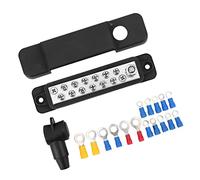 ANGGREK Distributeur 12 Terminaux 180A Barre de Distribution avec | Construction ABS Antirouille, 48 V , 16 Cosses à Anneau Incluses, pour Systèmes électriques de Voiture, Camping-car et Yacht