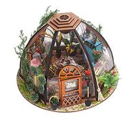 ANGGREK DIY Flower Room Model Kit 3D Wooden House Building Kit Handmade Arts and Crafts for Adults Teens with Detailed Instructions 22x22x16cm