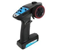 ANGGREK Émetteur RC 3 Canaux avec Récepteur, RF 2,4 GHz, Conception Ergonomique, Contrôle de Vitesse, Compatible avec Bateau de Voiture RC