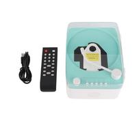 ANGGREK Enceinte Bluetooth, Lecteur CD Vintage Design Rétro Gramophone avec Son HiFi Batterie 3600mAh pour Maison Gym Bureau Entrée USB 3.5mm (Bleu verdâtre)