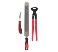ANGGREK Ensemble d'Outils de Coupe de Sabot Sabot à Cheval 3PCS Horse, Matériau Métallique, Excellente Fabrication et Haute Résistance, Outils Fonctionnels Polyvalents, Conception Poignée Humaine,