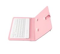 ANGGREK Étui Universel avec Clavier sans Fil Magnétique Détachable Support Pliable Compatible 4,5 à 6,8 Pouces Housse de Protection Cuir PU Rose