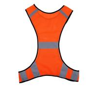 ANGGREK Gilet de Sécurité Réfléchissant Haute Visibilité pour Course de Nuit Taille Ajustable de 82 cm à 110 cm Tissu en Polyester Orange Lime 1 Pièce