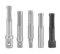 ANGGREK Jeu D'adaptateurs de Douilles en Acier SDS Plus, 5 Pièces, Accessoires pour Outils électriques D'extension à Tige Hexagonale avec 5 Tailles en Acier au Chrome-vanadium pour une