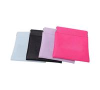 ANGGREK Lot 4 Sacs Rangement Mahjong en Cuir PU, Étui Portable pour Dés | Fermeture pression sécurisée, doublure intérieure protectrice, format compact pour voyage