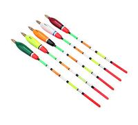 ANGGREK Lot de 5 Flotteurs de Pêche en Bois de Balsa, Bobber Coulissant