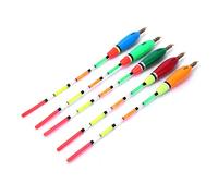 ANGGREK Lot de 5 Flotteurs de Pêche en Bois de Balsa, Bobber Coulissant