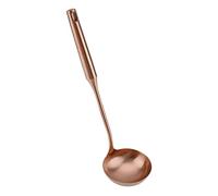 ANGGREK Louche et Spatule de Cuisine en Acier Inoxydable, Cuillère de Service Finition Brossée 38 X 9,2 X 2 Cm pour Cuisson de Soupe Sauce Friture (louche)
