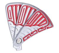 ANGGREK Magnetic Slider Toy Fidget Push Slider Toy Fan Shaped 3 Layer Double Track Hand Polished Smooth Ergonomic One Hand with Black Storage Bag for Anxiety Stress Relief ADHD Autism (Rouge)