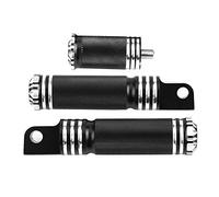 ANGGREK Motorcycle CNC Foot Pegs Aluminium ALLIAL Food Report DE Pie DE SHIFTRE Pedals pour Passager du DRITEUR avec Fat Universel (Black)