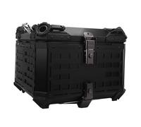 ANGGREK Motorcycle en Alliage en Aluminium 55L Boîte à Bagages Boîte à Bagages à Rejet Rapide Lock Anti-vol étanche pour Les Motos avec des Grilles de Queue