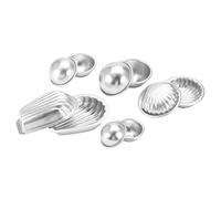 ANGGREK Moule de Bath Bomb, Moule à Gâteau en Alliage D'Aluminium DIY avec Film Protecteur Brillant Facile à Laver et à Démouler pour la Fabrication de Bath Bombs Pétillants et de (Noir et bleu foncé)