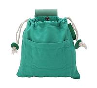 ANGGREK Sac de Recherche de Nourriture, PU Pliable et Pochette en Toile, Sac à Courroie Verte Polyvalent pour Le Camping Randonnée Voyage, Coquilles, Trésors, Voyage, avec Cordon
